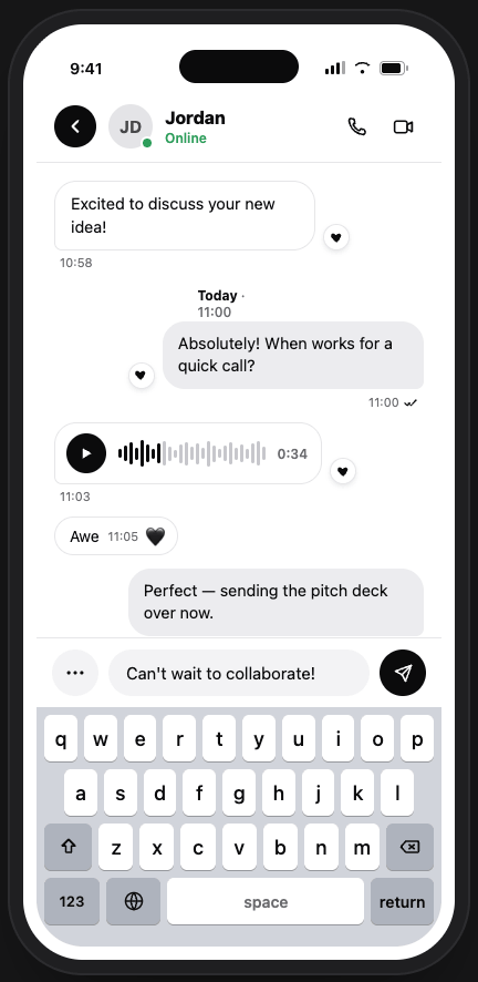 Chat screen